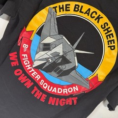 USAF 8th Fighter Squadron Black Sheep F-117 Stealth Jet T Shirt Hanes Small Tee