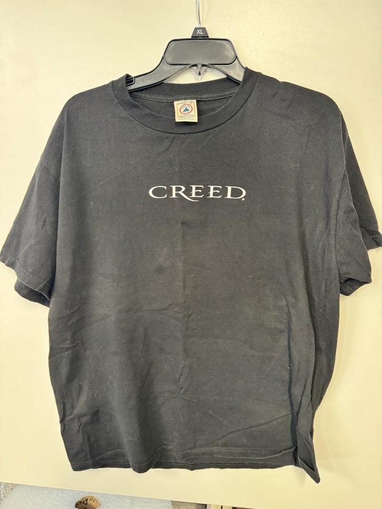 1999 Creed Human Clay Band T Shirt Large Black Delta Faded Band