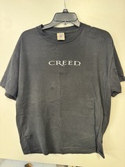 1999 Creed Human Clay Band T Shirt Large Black Delta Faded Band