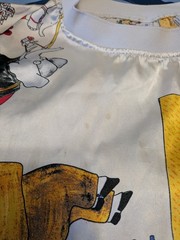 VTG 90s Babar The Elephant TV Show All Over Print Silky Polyester T-Shirt S