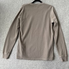 The Normal Brand Waffle Knit Thermal Shirt Mens S Tan Long Sleeve