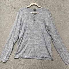 Vince Shirt Mens M Blue Henley Heather Lightweight Classic Baselayer