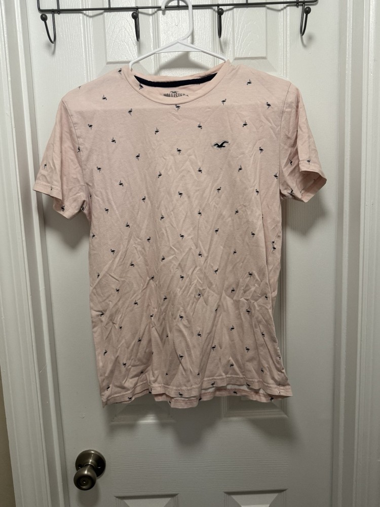 Hollister Must Have Collection Pink T Shirt Small Crew Neck Short Sleeve