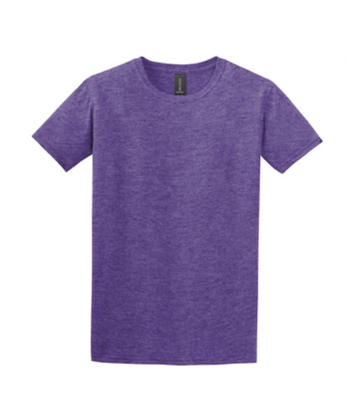 Gildan 64000 Men’s Heather Purple Softstyle T-Shirt Cotton Short Sleeve Medium 