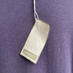 Onno Organic Cotton Shirt Mens XXL Purple Bamboo Blend Eco Friendly Basic NWT