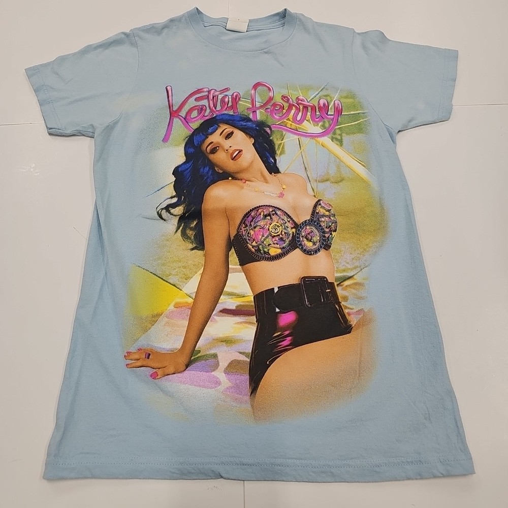 Katy Perry Bay Island Sportswear 100% Cotton Men’s T-Shirt Small Fair Condition