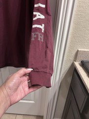 Ariat FR Men’s XL/TG Burgundy Crewneck Long Sleeve Skull Graphic Logo T-Shirt