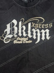 Express Men’s XXXL Black Crew Neck Graphic Print Embroidered Cotton T-Shirt