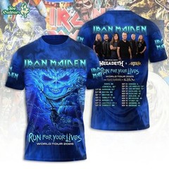 Iron Maiden Run For Your Lives World Tour 2026 3D T-shirt S-5XL WA5860