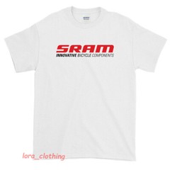 New SRAM Cycling Logo American Funny T Shirt USA size S -XXL