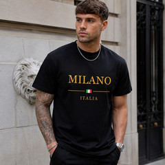 Milano Italy T-Shirt Minimalist Milan Travel City Graphic Tee Unisex Streetwear