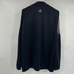 Adidas Men’s Pullover Black Gray 1/4 Zip Long Sleeve Athletic Golf Size Large