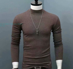 Mens Turtle Neck Sweater T-Shirt Tee Extra Soft Tops Winter Warm Size S-5XL Gift