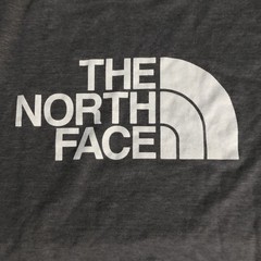 The North Face Shirt Mens M Gray Big Logo Graphic T-Shirt Tagless Cassic Fit