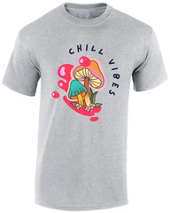 CHILL VIBES MENS T SHIRT FUNNY SUMMER HOLIDAY CLOTHING CASUAL NICE TOP