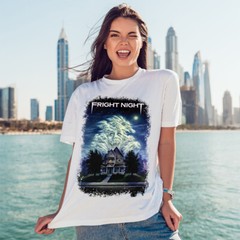 Fright Night (1985) Movie Poster Inspired T-Shirt Retro Tee Unisex