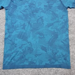 GymShark Camo T Shirt Men’s Small Training Blue Performance Workout Logo Mesh