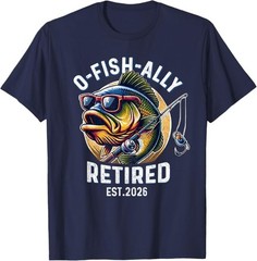 Fisherman Retirement 2026 Ofishally Retired 2026 T-Shirt