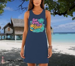 Casual Dresses for Women Novelty Salt Water and Sunshine Graphic Print Beach …