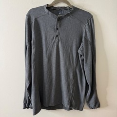 Kuhl Mens Gray Cotton Lyocell Blend Long Sleeve Henley Shirt Size Medium