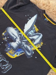 Vintage Lot 29 Luxe Wile E Coyote Shirt XL Black Yellow Looney Tunes Graphic