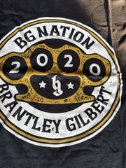 NWT Brantley Gilbert 2020 BG Nation Logo Graphic Gildan T-Shirt Black Unisex-LRG