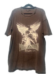 PURPLE BRAND INSIDE OUT SS FIGHT WASHED BLACK BEAUTY TEE (BLACK) P101-JFBB224 XL