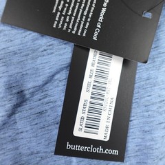Butter Cloth Henley Shirt Mens 3XL Blue Icy Cotton Mint Fabric Performance