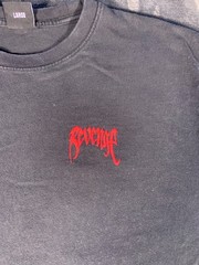 Vintage Revenge Kill Hand Graphic T-Shirt Black Red Streetwear Men’s Size Large