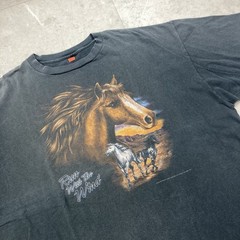 vintage 90s horse american western animal nature faded boxy tee xxl