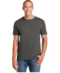Gildan 64000 Men’s Charcoal Softstyle T-Shirt Cotton Short Sleeve Medium 