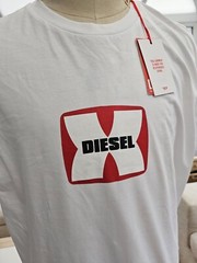Diesel T-Diegor K47 T-Shirt Men’s 2XL White Regular Fit BNWT Graphic