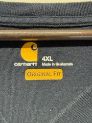 Carhartt Original Fit Shirt Men 4XL Navy Blue Graphic Print Spellout Logo Rugged