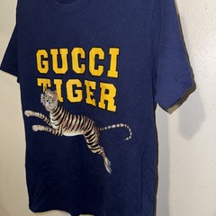Gucci 548334 XJD3V Tiger Logo Print T-shirt Men’s S Used debb58175ba4181534fecd7