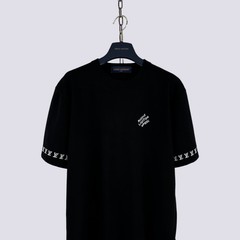 Louis Vuitton LV Monogram Short Sleeved Cotton Crewneck T-Shirt Black Size M