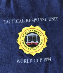 Vintage Jerzees World Cup 1994 White Tactical Response Unit New Jersey Shirt L