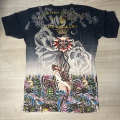 NEW Rare VINTAGE Christian Audigier Weapons Shirt Red Foil Size XXL