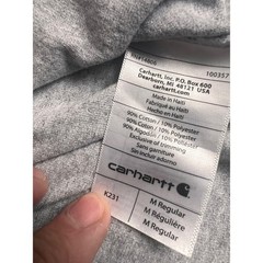 Carhartt Mens K231 Long Sleeve Graphic Logo T-Shirt Gray Original Fit Medium M