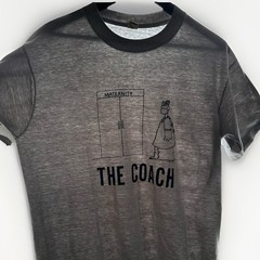 Vintage Maternity Coach Shirt Men XL Gray Doctor Single Stitch Paper Thin USA