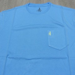 Johnnie-O Men’s Small Palm Paradise T-Shirt Malibu Blue SS Crew Neck NWT