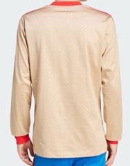 NEW MEN’S ADIDAS ORIGINALS ARCHIVE TREFOIL POLY MONOGRAM SHIRT ~ MEDIUM #IX5463