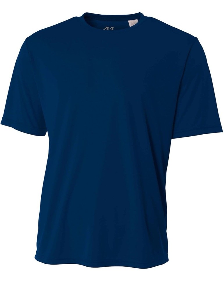 A4 Men’s Size Medium Navy Cooling Performance Crew Short Sleeve Tee #38997