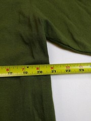 mens champion 100% authentic crewneck L/S t-shirt size large soild logo green