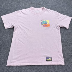 Nike Festival T Shirt Adult Size Medium Pink Big Logo Double Sided Loose Fit
