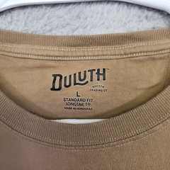 Duluth Shirt Men L Brown Short Sleeve Crew Neck Standard Fit Pocket Longtail Tee