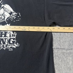 Johnny Cash King T Shirt Men XL Black Graphic Print Short Sleeve Middle Finger