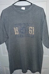 Arizona Jean Co Y2K Faded Graphic T Shirt Gray Distressed 1961 Mens XL