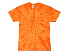 Tie Dye T-Shirts Orange Kid & Adult S M L XL 2XL 3XL 4XL 5XL Cotton Colortone