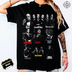 Gangster Legends mix Tee | Mafia characters inspired | Classic movie 80s 90s fan