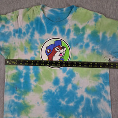 Buc-ee’s Lei’d Back Tie Dye Shirt Adult Medium Green Blue Short Sleeve (READ)